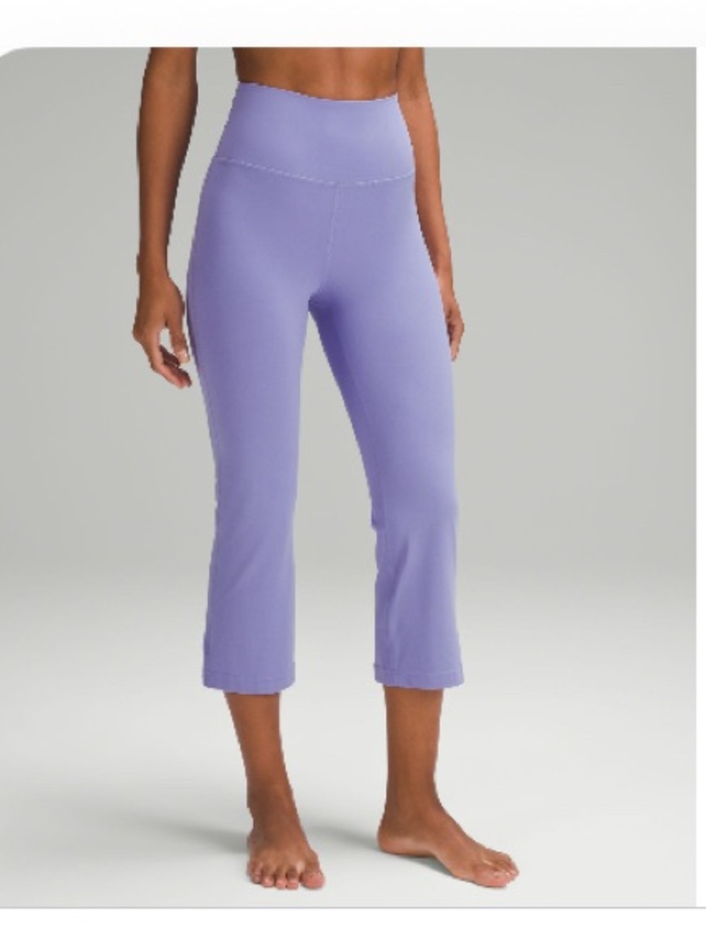 Lululemon Dark Lavender High-Rise Crop Flare Capris